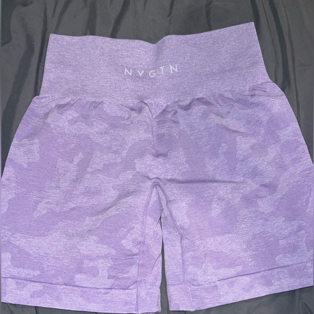 Purple camo NVGTN shorts